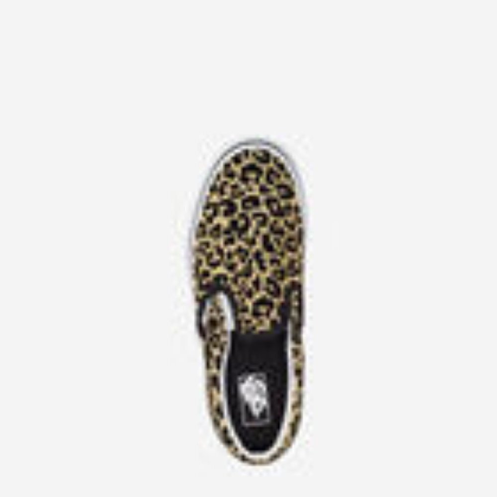 VANS KIDS FLOCKED LEOPARD CLASSIC SLIP-ON SHOES- UNISEX - Picture 13 of 16